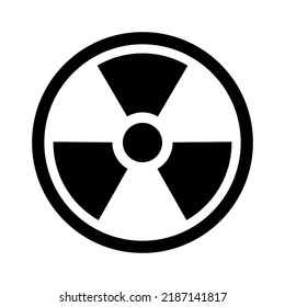 Radioactive Hazard Icon. Radio Active Or Nuclear Bomb Illustration