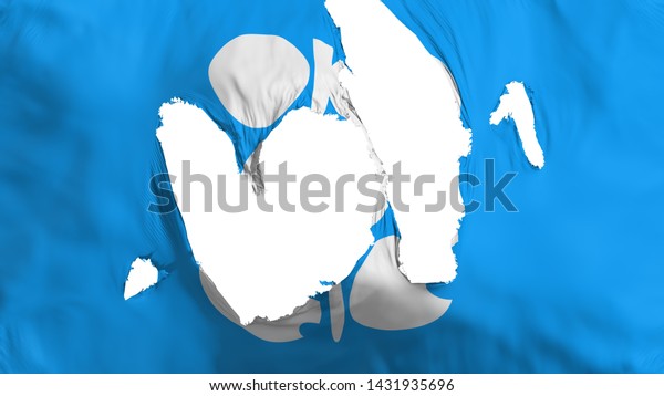 Ragged Organization of the\
Petroleum Exporting Countries flag, white background, 3d\
rendering