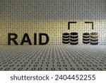 RAID concept text sunlight 3D illustration