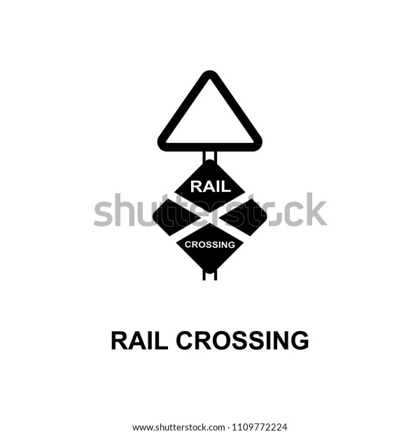 rail crossing icon.\
Element of railway signs for mobile concept and web apps. Detailed\
rail crossing icon can be used for web and mobile. Premium icon on\
white background