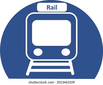 Rail icon Metro Train grafics