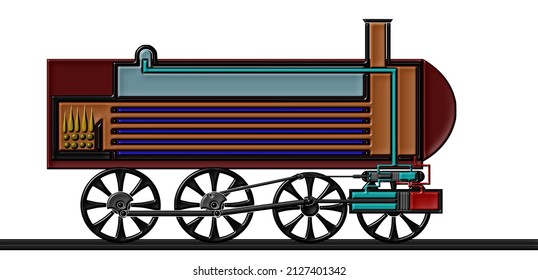 Rail Steam Engine Diagram Locomotive 