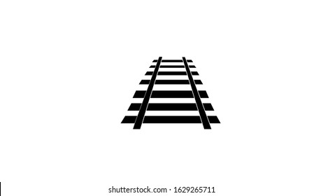 Railway Railroad Silhouettes Distortion Effect Stock Illustration ...