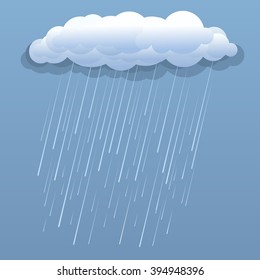 Rain Cloud Vector Blue Illustration Isolated Stock Vector (royalty Free 