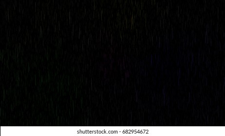 rain drop on black background, color rain