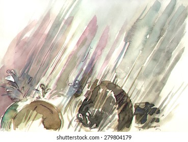Rain drops background. 