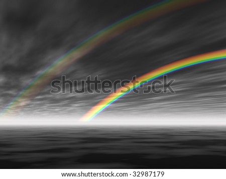 Image, Stock Photo somewhere…. Rainbow