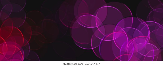 Rainbow circle abstract background with texture glass on black background