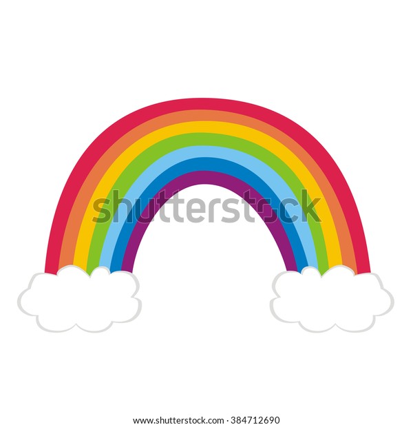 Colorful Rainbow Clouds Stock Vector 488033935 - Shutterstock C0C