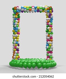 Rainbow Color Balloon Arch For Decorating Of Any Ceremony, Party