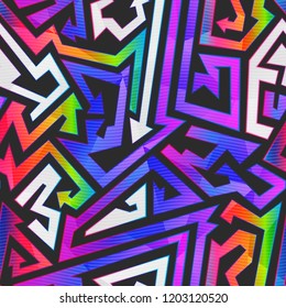 Rainbow color graffiti pattern