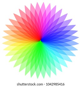 Rainbow Color Wheel Colorful Illustration Guide Stock Illustration ...