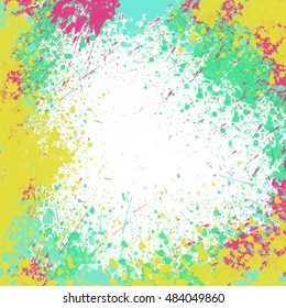 Rainbow colored blot isolated on white background
