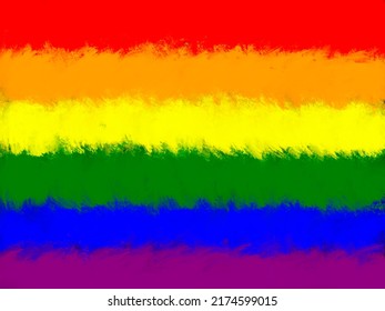 Rainbow Colored Lgbt Pride Flag Oil Stock Illustration 2174599015 ...