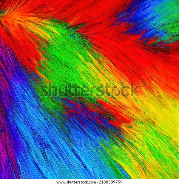 Rainbow Colored Long Bush Strokes Background Stock Illustration ...