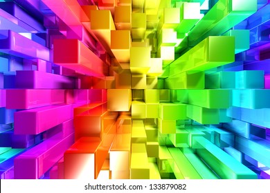 Rainbow Colorful Blocks Stock Illustration 133879082 | Shutterstock