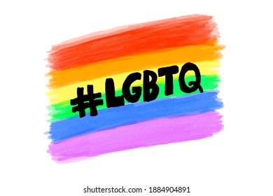 Rainbow Colors Lgbtq Lovers Community Around Stock Illustration ...