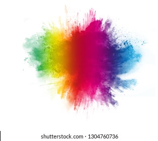 Rainbow colors on white background - Shutterstock ID 1304760736