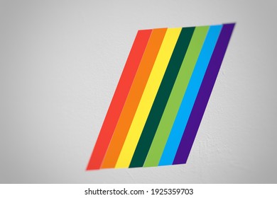 Rainbow Colours Sheet In White Background