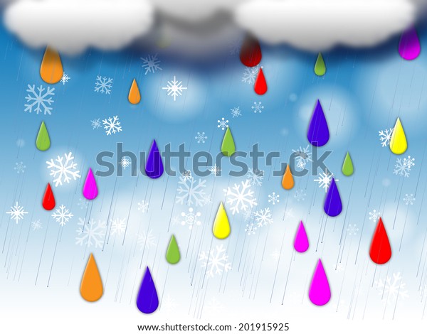 Rainbow Drops Background Meaning Colorful Dripping Stock Illustration 201915925