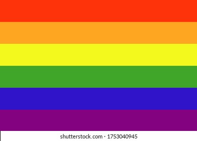 Rainbow Flag Animated Lgbt Icon Flat Symbol Of Sexual Minorities Gays And Lesbians Illustration Of Colorful Canvas