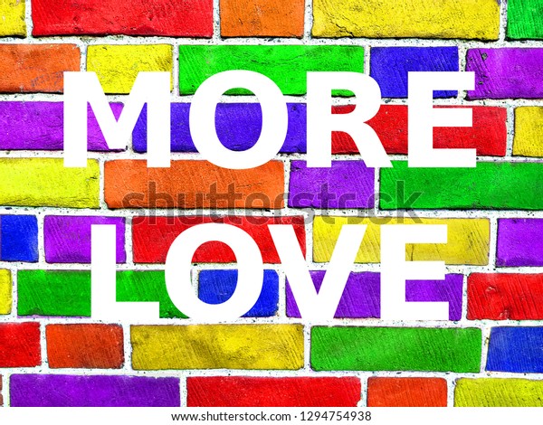 Rainbow Flag On Brick Wall Old Stock Illustration