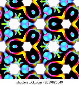 Rainbow Gradient Hex Kaleidoscopic pattern 