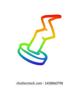 rainbow nail gradient cartoon