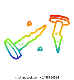 cartoon rainbow drawing line