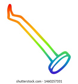 rainbow gradient line drawing cartoon nail