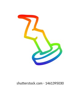 cartoon nail drawing rainbow