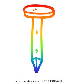 brass rainbow cartoon nail