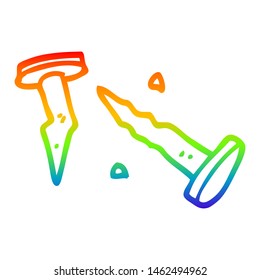 gradient nail rainbow cartoon