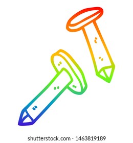 cartoon line gradient rainbow