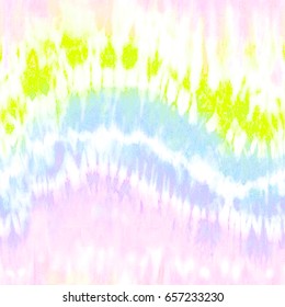 Rainbow Ink Tie Dye Washed Fabric Print