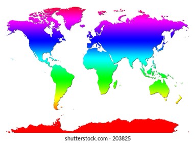 Collection Color World Maps Different Textures Stock Vector (Royalty ...