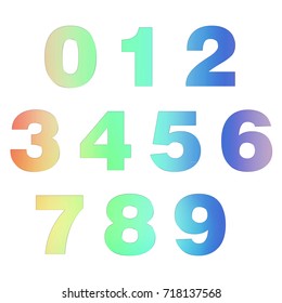 Set Vector Numbers 1 0 Eps Stock Vector (Royalty Free) 183908285