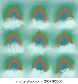 Rainbow Pattern Desing Wallpaper Texture