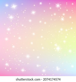 Rainbow Princess Background Soft Pink Backdrop Stock Illustration ...