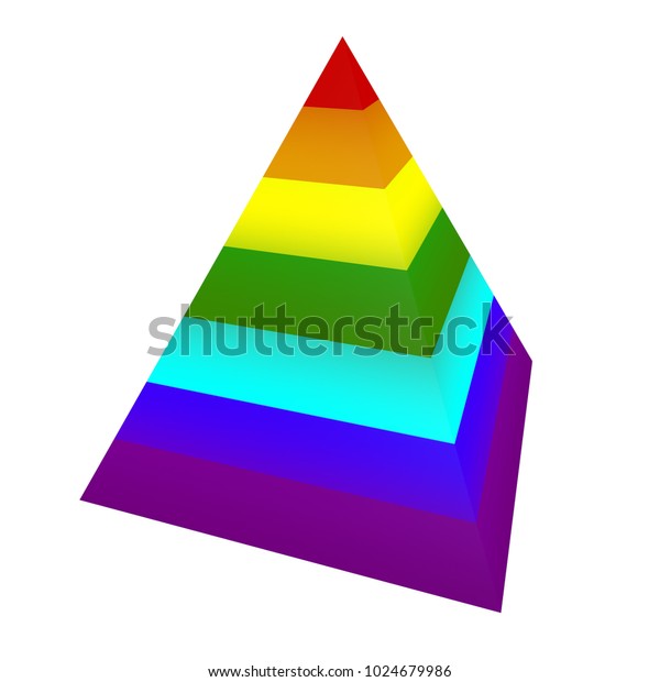Rainbow Pyramid Isolated On White Background Stock Illustration 1024679986 Shutterstock 4764