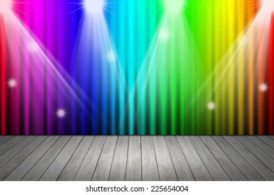 rainbow stage light as background