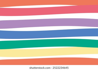 Rainbow striped cute pattern wallpaper. Colorful rainbow striped pattern background design. Rainbow striped pattern colorful texture background. Colorful kid pattern texture background and wallpaper.
