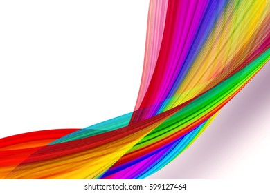 rainbow striped waves background
