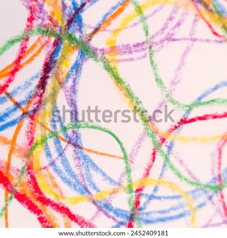 Rainbow Textured Pencil Pattern. Rounds Ornamental Art Kids drawing design Hand Drawing Pattern. Ornate Illustration Sketch Pencil Hand Drawn Backdrop Crayon Abstract Print Pastel Free Hand