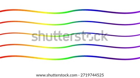 Rainbow Wave Pattern Parallel Gradient Lines