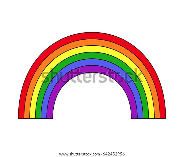 Rainbow White Background Illustration Colorful Design Stock ...