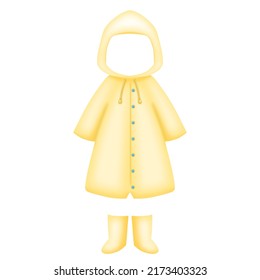 Yellow​ Raincoat Cartoon​ Pattern​ Design​