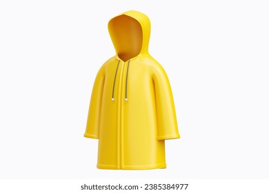 Raincoat Jacket 3D Icon Illustrations