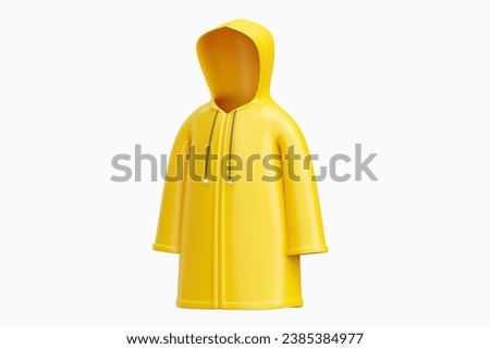 Raincoat Jacket 3D Icon Illustrations