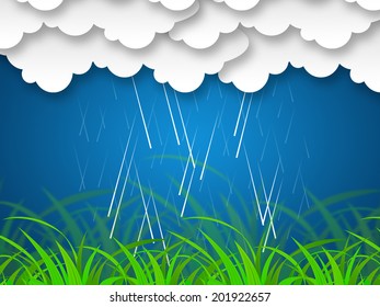 Raining Sky Background Showing Storms And Rain  